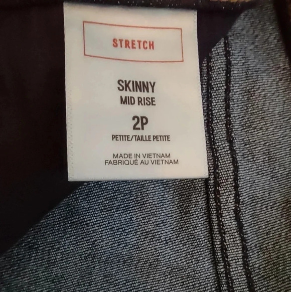 EXPRESS Skinny Mid-rise Women's Size 2P Y2K Streetwear Skater - Picture 5 of 7